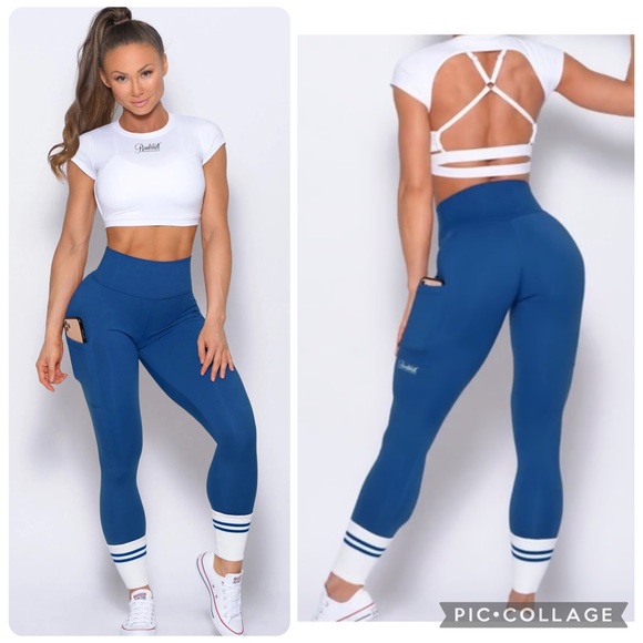 Bombshell Ankle Sock High Waist Leggings - Picture 1 of 6